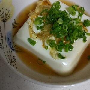 レンジで簡単に！☆麺つゆ温やっこ